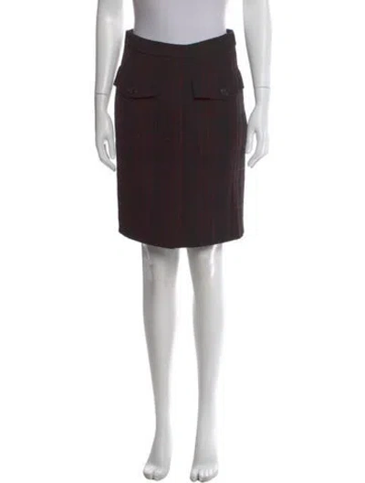 Pre-owned Akris Virgin Wool Knee-length Skirt In Black