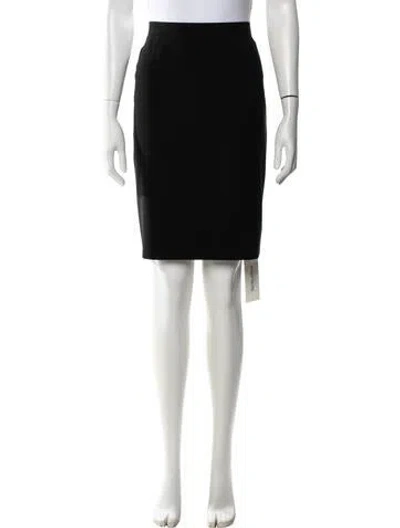 Pre-owned Akris Virgin Wool Knee-length Skirt In Black