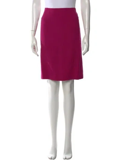 Pre-owned Akris Virgin Wool Knee-length Skirt In Purple