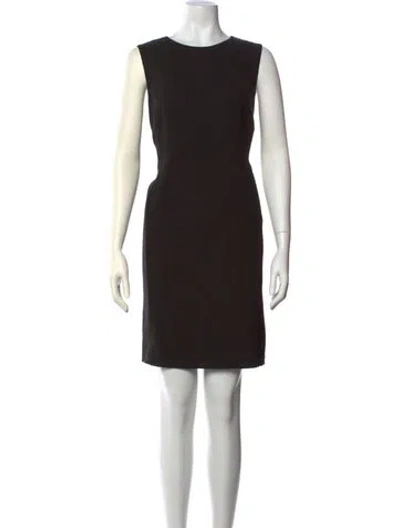 Pre-owned Akris Virgin Wool Mini Dress In Black