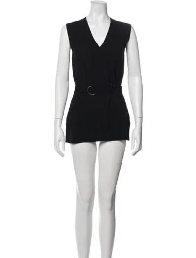 Pre-owned Akris Virgin Wool Mini Dress In Black