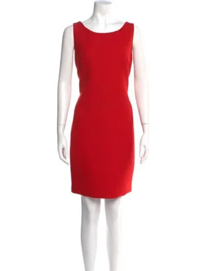 Pre-owned Akris Virgin Wool Mini Dress W/ Tags In Red
