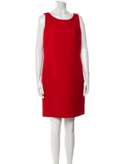 Pre-owned Akris Virgin Wool Mini Dress W/ Tags In Red