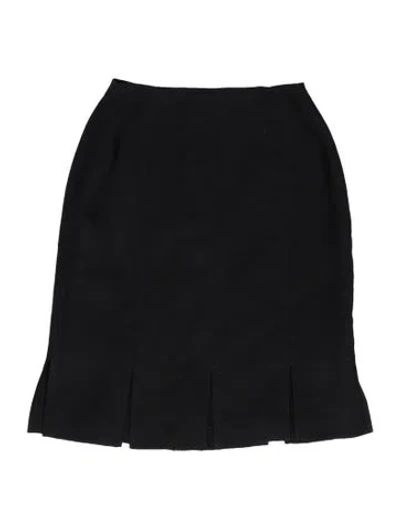 Pre-owned Akris Virgin Wool Mini Skirt In Black