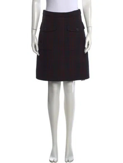 Pre-owned Akris Virgin Wool Mini Skirt In Black