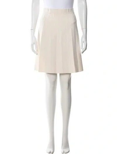Pre-owned Akris Virgin Wool Mini Skirt In Neutral