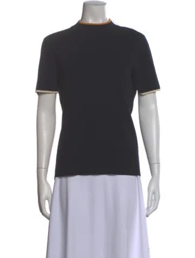 Pre-owned Akris Virgin Wool Mock Neck Sweater In Gray