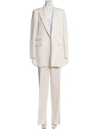 Pre-owned Akris Virgin Wool Pant Set In Neutral