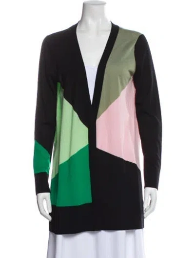 Pre-owned Akris Virgin Wool Printed Sweater In Black