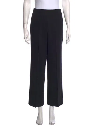 Pre-owned Akris Virgin Wool Straight Leg Pants In Blue