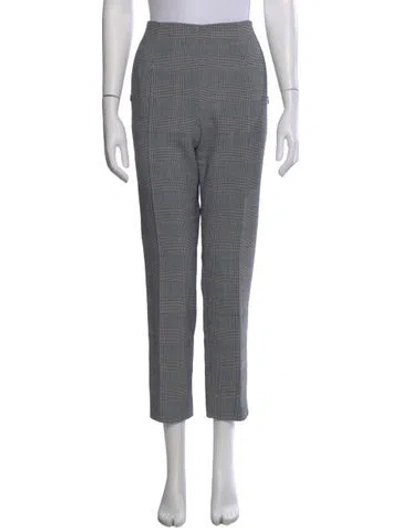 Pre-owned Akris Virgin Wool Straight Leg Pants In Gray