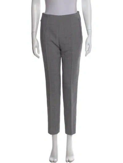 Pre-owned Akris Virgin Wool Straight Leg Pants In Gray