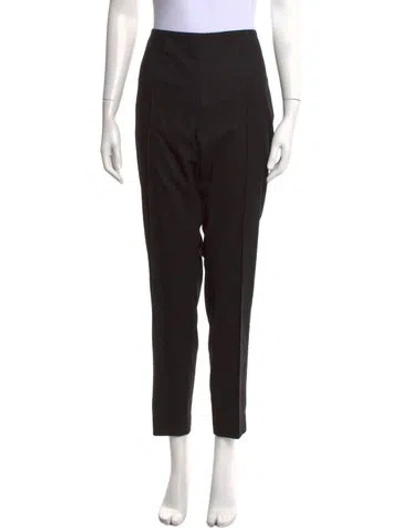 Pre-owned Akris Virgin Wool Straight Leg Pants In Grey