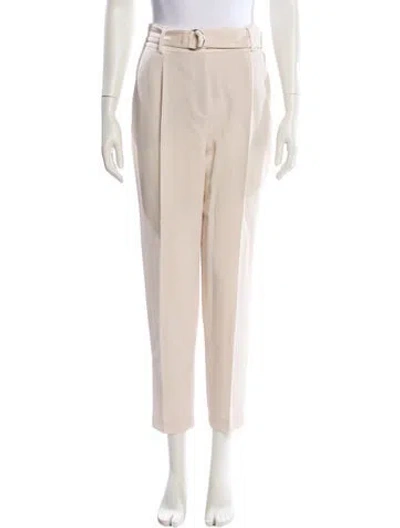 Pre-owned Akris Virgin Wool Straight Leg Pants In Neutral