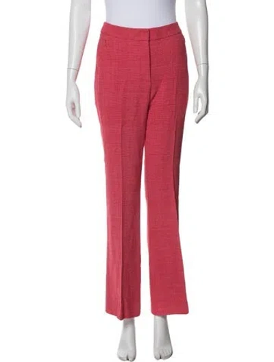 Pre-owned Akris Virgin Wool Straight Leg Pants In Red