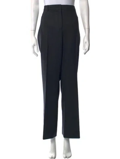Pre-owned Akris Virgin Wool Straight Leg Pants W/ Tags In Black