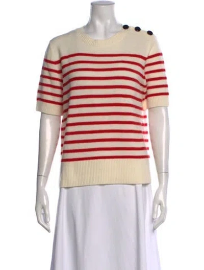 Pre-owned Akris Virgin Wool Striped Sweater In Neutrals
