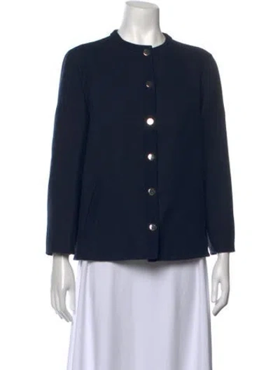 Pre-owned Akris Virgin Wool Sweater In Blue