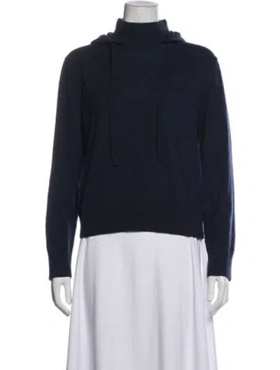 Pre-owned Akris Virgin Wool Turtleneck Sweater In Blue
