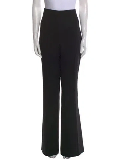 Pre-owned Akris Virgin Wool Wide Leg Pants In Black