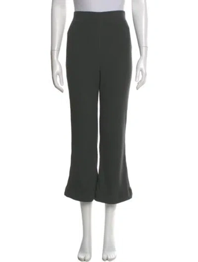 Pre-owned Akris Virgin Wool Wide Leg Pants In Gray
