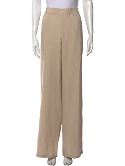 Pre-owned Akris Virgin Wool Wide Leg Pants In Neutral