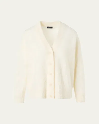 Akris V-neck Cloud Cashmere Cardigan In Nude