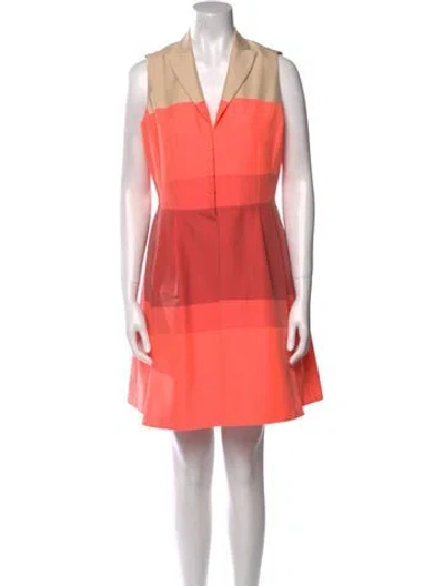 Pre-owned Akris V-neck Mini Dress In Pink