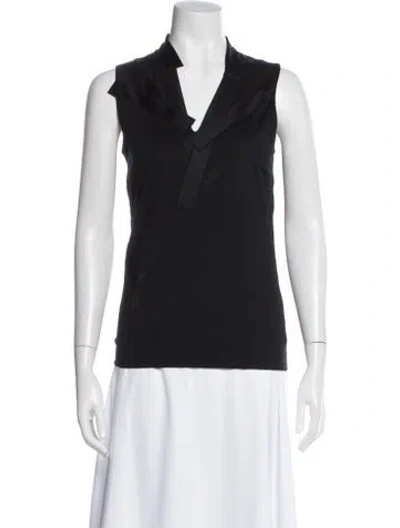 Pre-owned Akris V-neck Sleeveless Top In White