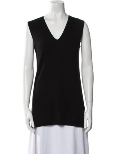 Pre-owned Akris V-neck Sweater In Black