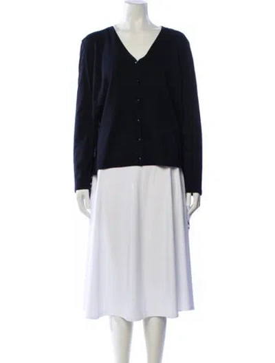 Pre-owned Akris V-neck Sweater In Black