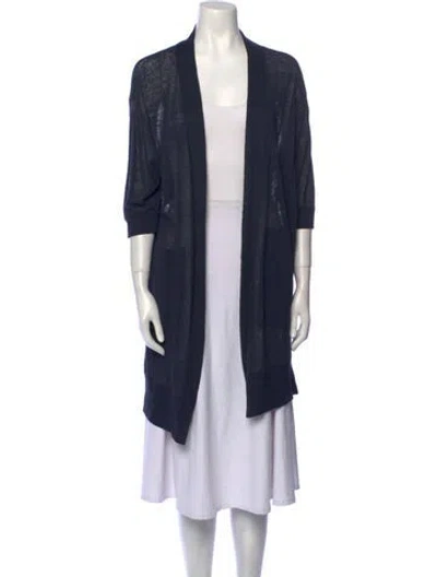 Pre-owned Akris V-neck Sweater In Blue