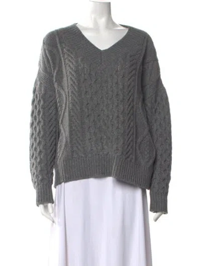 Pre-owned Akris V-neck Sweater In Green