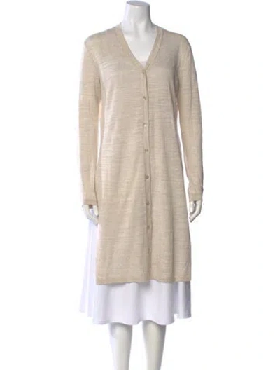Pre-owned Akris V-neck Sweater In Neutrals