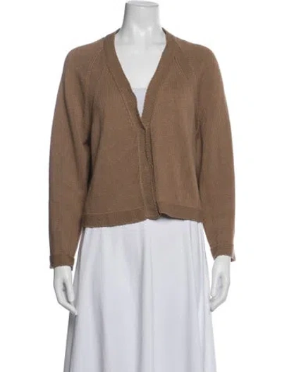 Pre-owned Akris V-neck Sweater In Neutrals