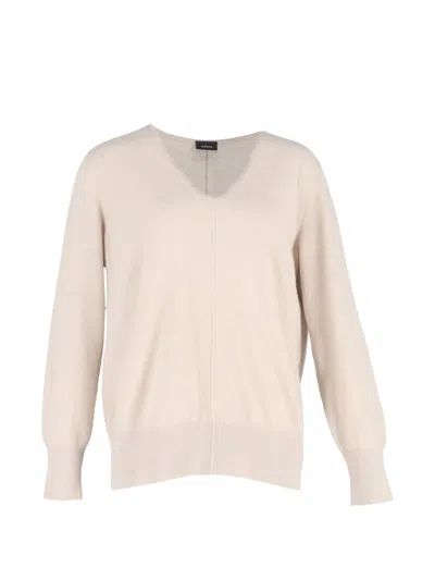 Pre-owned Akris V-neck Sweater In Neutrals