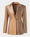 Akris Walker Metallic Single-breasted Jacket In Gold