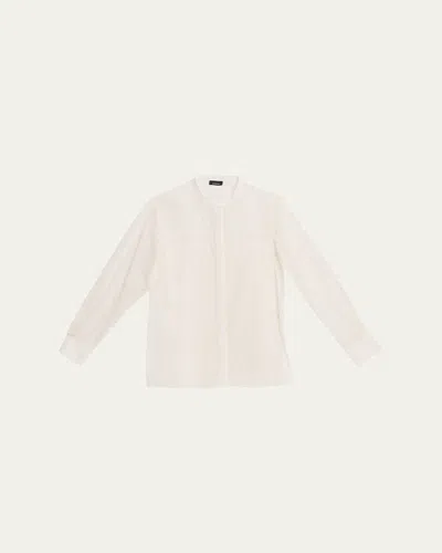 Akris Wave Broderie Anglaise Cotton Voile Blouse In Neutral