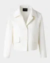 Akris Wes Short Cashmere Double-face Jacket In Ecru