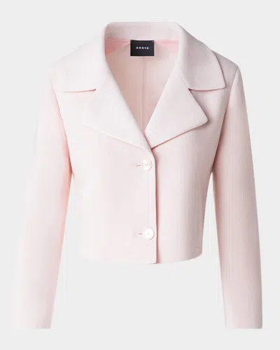 Akris Wide Lapel Single-breasted Crop Jacket