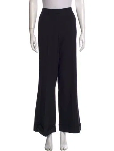 Pre-owned Akris Wide Leg Pants In Black