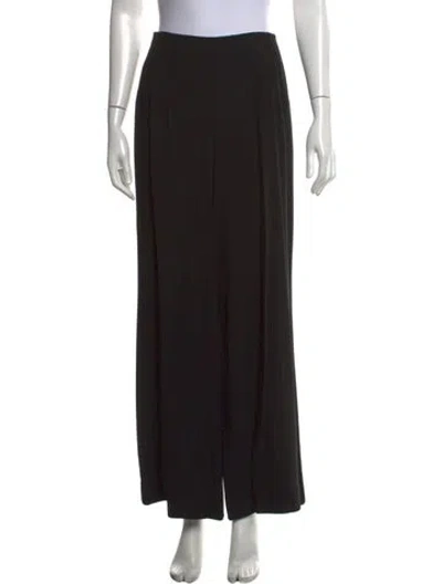 Pre-owned Akris Wide Leg Pants In Black