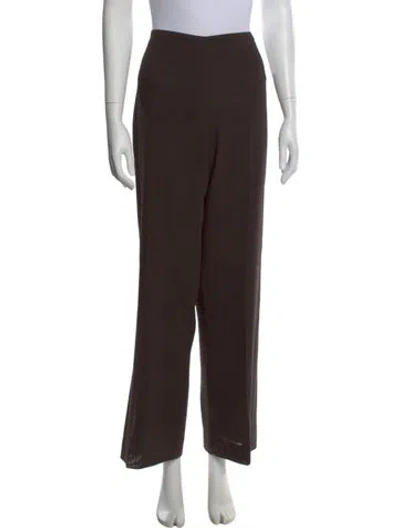 Pre-owned Akris Wide Leg Pants In Brown