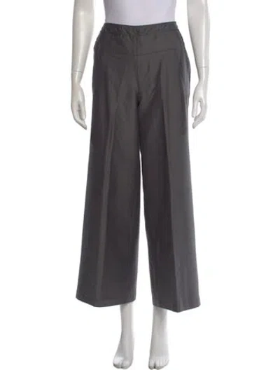 Pre-owned Akris Wide Leg Pants In Gray