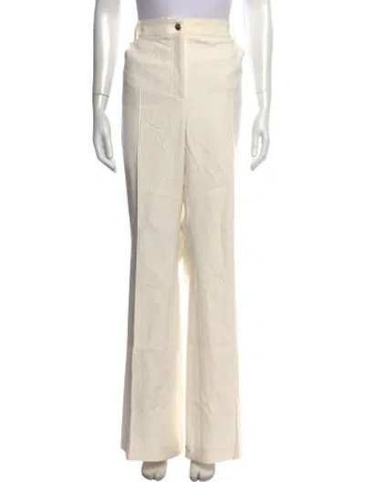 Pre-owned Akris Wide Leg Pants In White