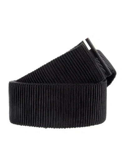 Pre-owned Akris Wide Waist Belt In Black
