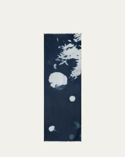 Akris Wildflower Print Cashmere Scarf