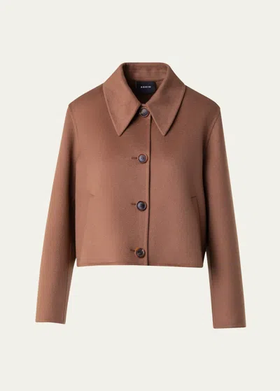 Akris Wilhelm Cashmere Short Jacket In Vicuna