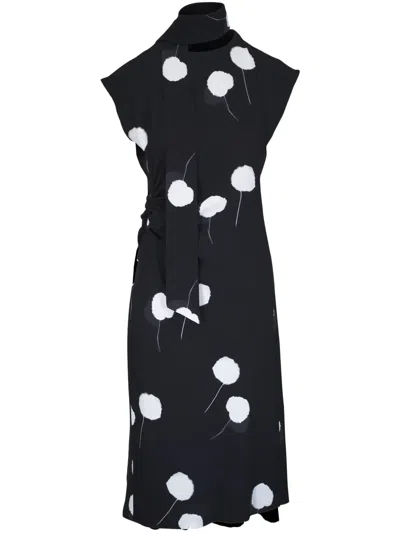 Akris Windflower Kleid In Schwarz