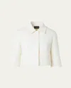 Akris Alisa Water-resistant A-line Coated Linen Jacket